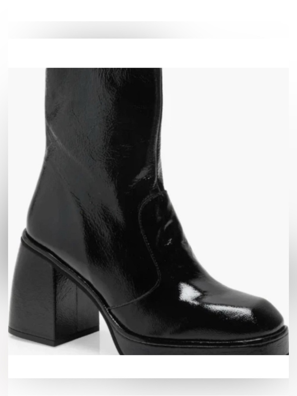 NEW Free People Ruby Shine Platform Bootie Black Size 40 / US 9.5-10 No Box